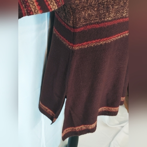 NWT Ethyl Womens Soft Knit Lightweight Brown Slit Kimono Sleeve Sweater sz Sm. - Picture 2 of 6